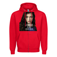 Red Lorde Zipper Hoodie - linhVisuals