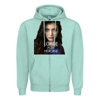 Seafoam Lorde Zipper Hoodie - linhVisuals