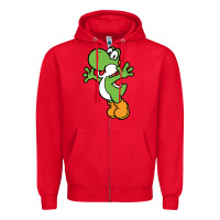 Red yoshi Zipper Hoodie - linhVisuals