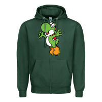 Sports Green yoshi Zipper Hoodie - linhVisuals