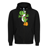 Black yoshi Zipper Hoodie - linhVisuals