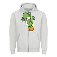Dove Grey yoshi Zipper Hoodie - linhVisuals