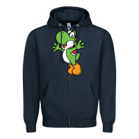 Navy yoshi Zipper Hoodie - linhVisuals
