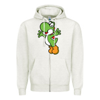 Oatmeal Heather yoshi Zipper Hoodie - linhVisuals