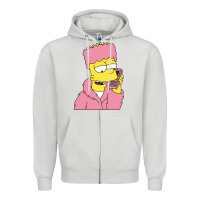 Dove Grey newbart simpson camron Zipper Hoodie - linhVisuals