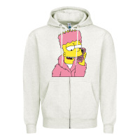 Oatmeal Heather newbart simpson camron Zipper Hoodie - linhVisuals