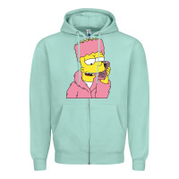 Seafoam newbart simpson camron Zipper Hoodie - linhVisuals