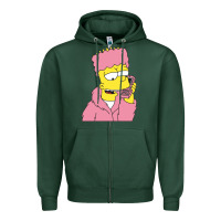 Sports Green newbart simpson camron Zipper Hoodie - linhVisuals