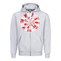Heather Grey White Stripes Zipper Hoodie - linhVisuals