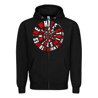 Black White Stripes Zipper Hoodie - linhVisuals