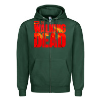 Sports Green the walking dead blood Zipper Hoodie - linhVisuals