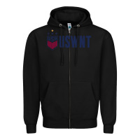 Black uswnt champion Zipper Hoodie - linhVisuals