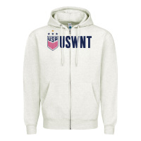 Oatmeal Heather uswnt champion Zipper Hoodie - linhVisuals