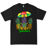 Black hello summer pineapples Premium Tee - RanaPortraitStore