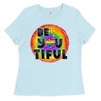 Baby Blue Be you tiful pride Ladies Tee - FaDigitalArtStudio