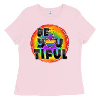 Bubblegum Pink Be you tiful pride Ladies Tee - FaDigitalArtStudio