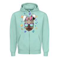 Seafoam rhino easter bunny ears funny easter eggs hunting sweatshirt Zipper Hoodie - linhVisuals