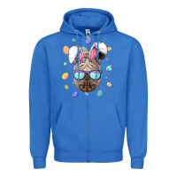 True Royal rhino easter bunny ears funny easter eggs hunting sweatshirt Zipper Hoodie - linhVisuals