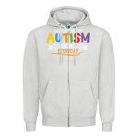 Dove Grey someone with autism makes me proud Zipper Hoodie - linhVisuals