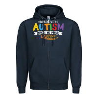 Navy someone with autism makes me proud Zipper Hoodie - linhVisuals