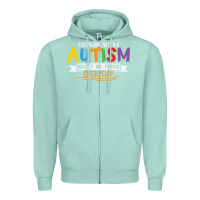 Seafoam someone with autism makes me proud Zipper Hoodie - linhVisuals