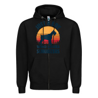 Black schnauzer just a boy who loves dogs men retro vintage sunset raglan ba Zipper Hoodie - linhVisuals