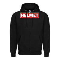 Black Meantime Helmet Zipper Hoodie - linhVisuals