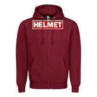 Burgundy Meantime Helmet Zipper Hoodie - linhVisuals