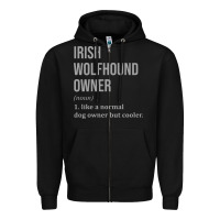 Black irish wolfhound dog funny classic Zipper Hoodie - linhVisuals