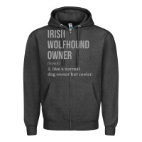 Charcoal Heather irish wolfhound dog funny classic Zipper Hoodie - linhVisuals