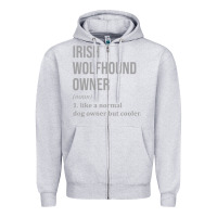 Heather Grey irish wolfhound dog funny classic Zipper Hoodie - linhVisuals