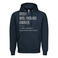Navy irish wolfhound dog funny classic Zipper Hoodie - linhVisuals