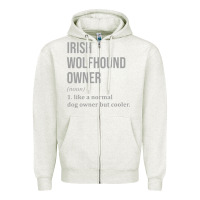 Oatmeal Heather irish wolfhound dog funny classic Zipper Hoodie - linhVisuals