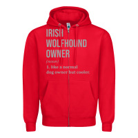 Red irish wolfhound dog funny classic Zipper Hoodie - linhVisuals