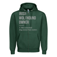Sports Green irish wolfhound dog funny classic Zipper Hoodie - linhVisuals