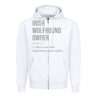 White irish wolfhound dog funny classic Zipper Hoodie - linhVisuals