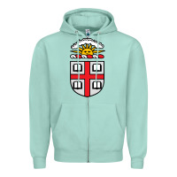 Seafoam brown university coat of arms Zipper Hoodie - linhVisuals
