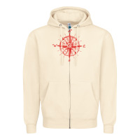 Sandshell compass Zipper Hoodie - linhVisuals