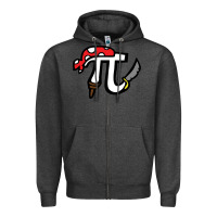 Charcoal Heather pi pirate Zipper Hoodie - linhVisuals