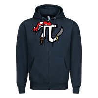 Navy pi pirate Zipper Hoodie - linhVisuals