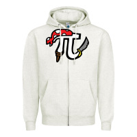 Oatmeal Heather pi pirate Zipper Hoodie - linhVisuals