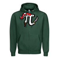 Sports Green pi pirate Zipper Hoodie - linhVisuals