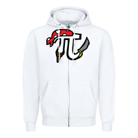 White pi pirate Zipper Hoodie - linhVisuals