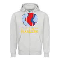 Dove Grey stupid sexy flanders! Zipper Hoodie - linhVisuals