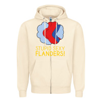 Sandshell stupid sexy flanders! Zipper Hoodie - linhVisuals