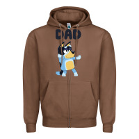Chestnut Bluey Dad Zipper Hoodie - linhVisuals