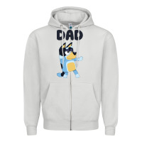 Dove Grey Bluey Dad Zipper Hoodie - linhVisuals