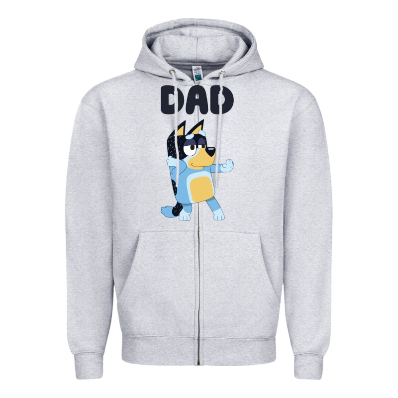 Bluey Dad Zipper Hoodie by linhVisuals | Teevron