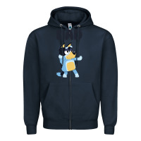 Navy Bluey Dad Zipper Hoodie - linhVisuals