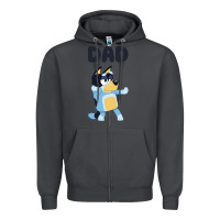 Smoke Bluey Dad Zipper Hoodie - linhVisuals